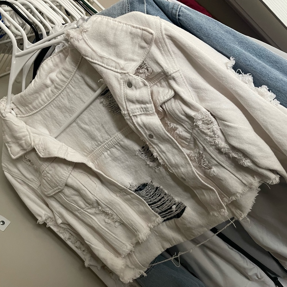 White jean jacket